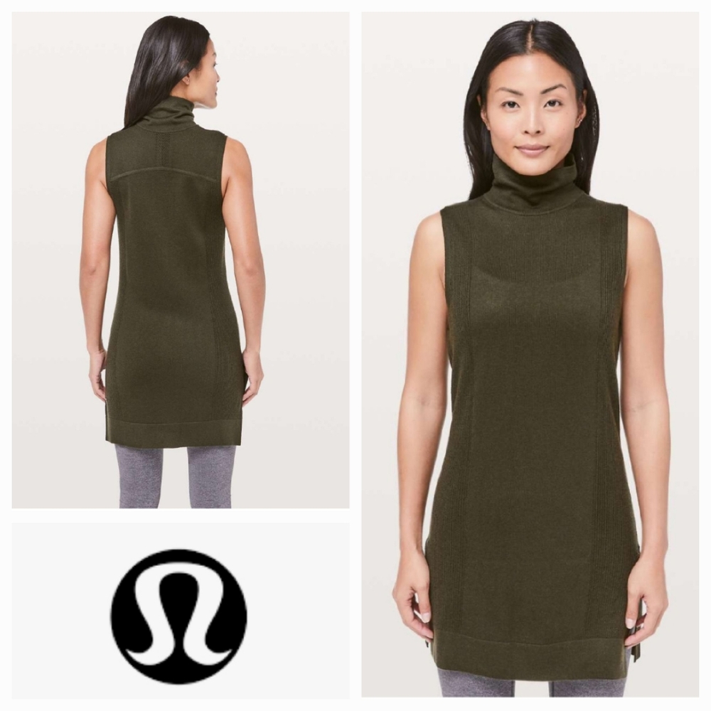 LULULEMON Travel The Distance Tunic Cashmere Dark Olive Size Small